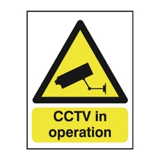 CCTV In Operation PVC Sign A5