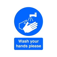 Signslab A5 Wash Yr Hands Please PVC