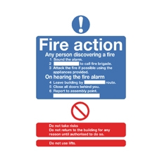 Signslab A5 Fire Action Standard S/A