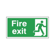 Fire Exit Right 150x300mm S/A E98A/S