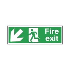 Fire Exit Man Arw D/Lft S/A 150x450