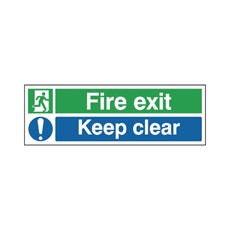 Fire Exit Keep Clear 15x45 S/A