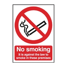 Safety Sign No Smoking Rigid PVC A5