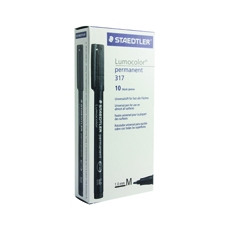 Staedtler L/Colour 317 Perm Blk Pk10