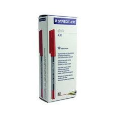 Staedtler 430 Medium Pen Red Pk10