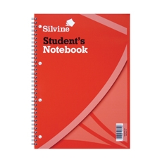 Silvine Students Notebook A4 Pk12