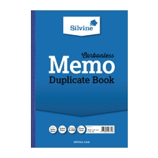 Silvine Duplicate Memo Book A4 Pk3