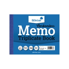 Silvine Triplicate Memo Book 707 Pk5