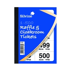 Cloakroom/Raffle Tickets 1-500 Pk12