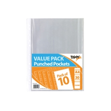 A4 Punched Pockets 20x10 Pk200