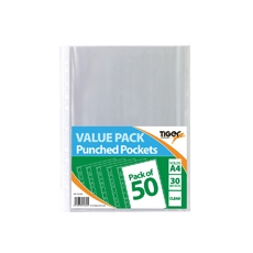 A4 Punched Pockets 10x50 Pk500