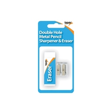 Eraser And Mtl 2 Hole Sharpener Pk12