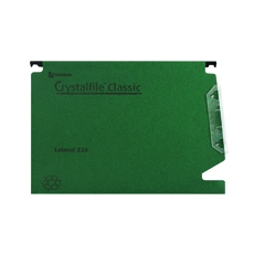 Rexel Crystalfile Lat File Grn Pk50