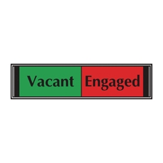 Sliding Sign Vacant/Engaged Self Adh