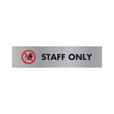 Acryl Sign Staff Only Alum