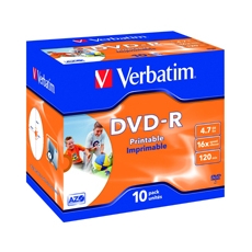 Verbatim DVD-R Jwl Cs Print Pk10