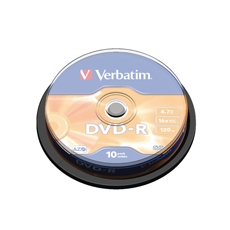 Verbatim DVD-R 16x Branded Silver