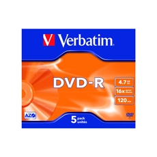 Verbatim DVD-R 4.7Gb 16x Jc Pk5