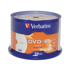 Verbatim DVD-R 4.7Gb 16x Prntbl Pk50