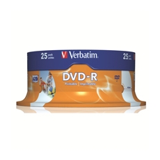 Verbatim DVD-R 16x W Prntble Id 25Pk