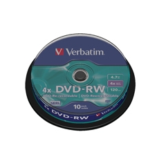 Verbatim DVD RW 4x Spindle Pk10