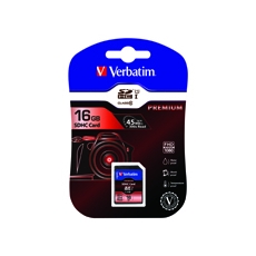 Verbatim SDHC Mem Card Class 10 16Gb