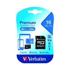 Verbatim MicroSDHC Card CL/10 16Gb