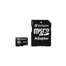 Verbatim Pro MicroSDHC 32Gb Mem Card