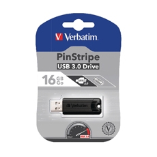 16Gb Black Pinstripe USB 3.0 Drive