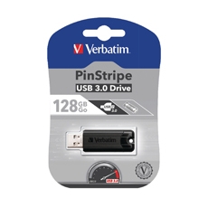 128Gb Black Pinstripe USB 3.0 Drive