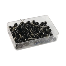 Map Pins Black Pack Of 100 26891