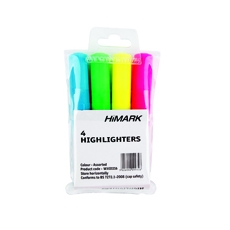 Hi-Glo Highlighters Assorted Pk4