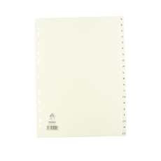 White A4 A-Z Polypropylene Index