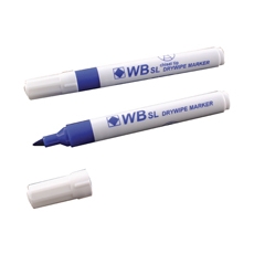 Blue Whiteboard Markers Chisel Pk10