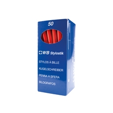 Red Medium Ballpoint Pen Pk50