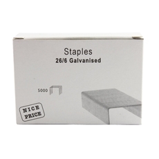 26/6mm Metal Staples Pk5000