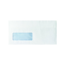 Envelope DL Wdw 80gsm SS Wht Pk1000