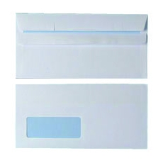 Envelope DL Window White SS Pk1000