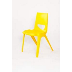 Chevron One Piece Classroom Chair 430mmH Banana Yellow