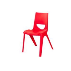 Chevron One Piece Classroom Chair 430mmH Cherry Red