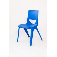 Chevron One Piece Classroom Chair 430mmH Royal Blue