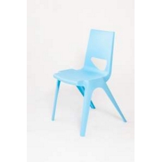 Chevron One Piece Classroom Chair 430mmH Sky Blue