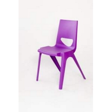 Chevron One Piece Classroom Chair 460mmH Velvet Purple