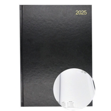 A4 Page/Day Diary 2025 Black