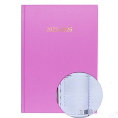 2025/26 ACADEMIC Diary A4 Page/Day PASTEL PINK