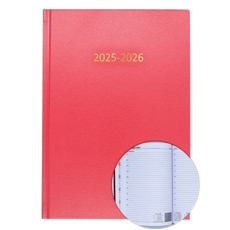 2025/26 ACADEMIC Diary A4 Page/Day RED