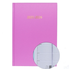 2025/26 ACADEMIC Diary A4 Week/View PASTEL PINK