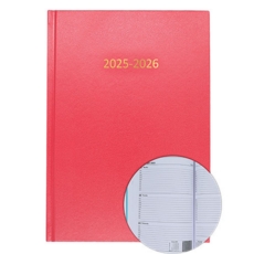 2025/26 ACADEMIC Diary A4 Week/View RED