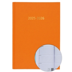 2025/26 ACADEMIC Diary A5 Week/View ORANGE