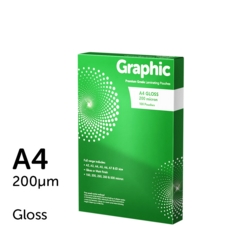 Graphic A4 Gloss Laminating Pouches 200 Micron (Pk of 100)